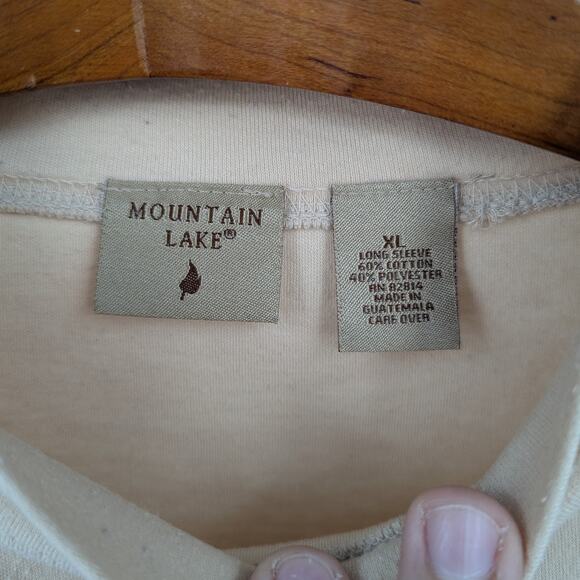 Mountain Lake Fall Shirt XL Pumpkin Cart Embroidered Top Long Sleeve Tee Cottage - Picture 3 of 6